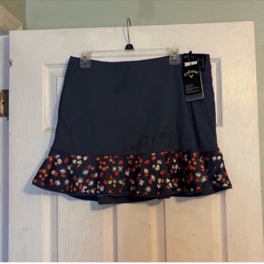 Callaway Golf Blue Mini Trumpet Skirt with Ruffled Hem